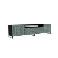 TV-SCHRANK CALI - Schwarz/Grün, Holzwerkstoff (200/53/41cm) - Meblini