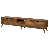 TV-BOARD Sheesham 240x40x48 natur sandgestrahlt lackiert MALMÖ 2 #227 - Naturfarben, Holz (240/48/40cm) - Massivmoebel24