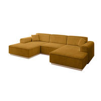 WOHNLANDSCHAFT IREA-U1 - 297x165x81 cm Senfgelb - Currygelb, Holzwerkstoff/Textil (297/81/165cm) - ALTDECOR