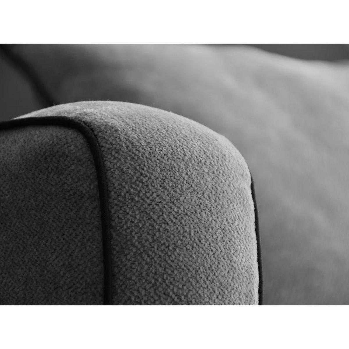 DREHSESSEL Dolce grau velour - Schwarz/Grau, Textil (90/83/90cm) - Beautysofa