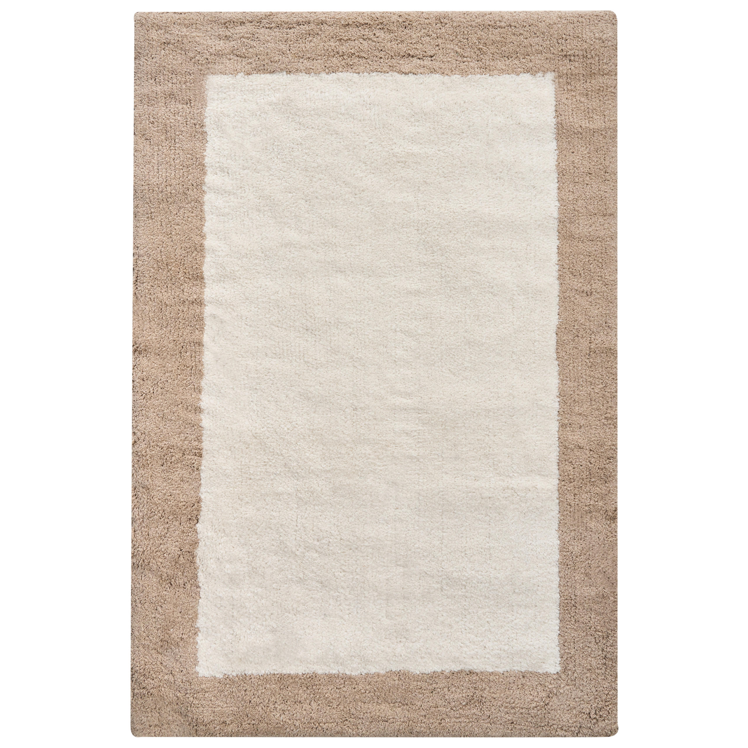 BADEMATTE Braun/Beige 60/90 cm Baumwolle Kabri - Beige/Braun, Textil (60/90cm) - Beliani