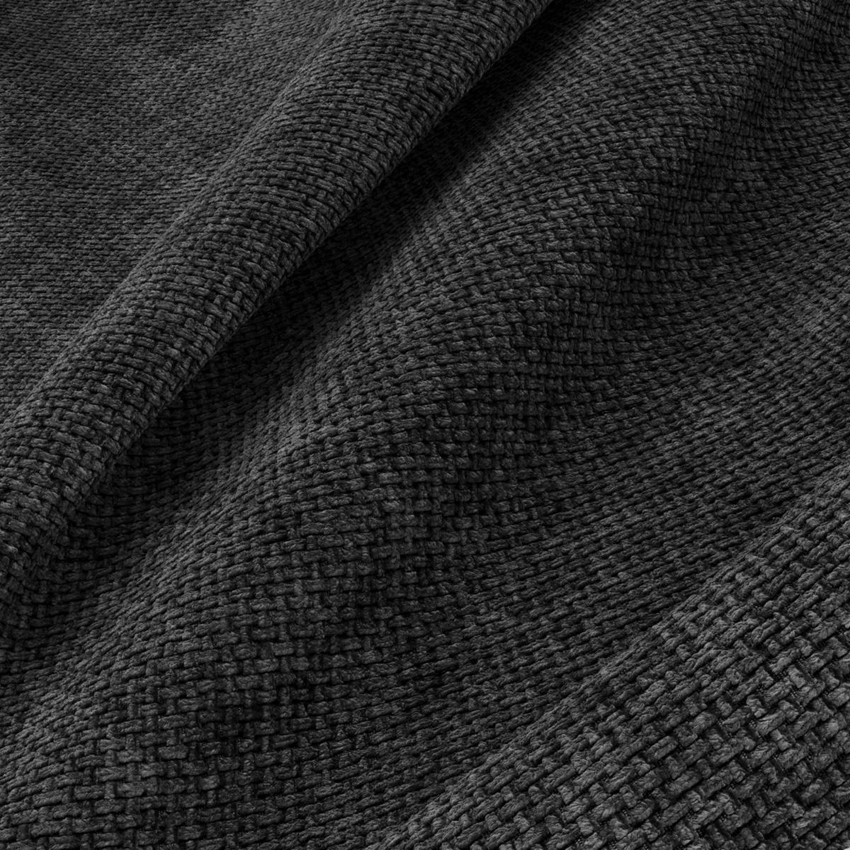 ECKSOFA (links) HANA Strickvelours Dunkles Anthrazit 300cm - Dunkelgrau/Anthrazit, Textil (300/155cm) - Premium Interiors