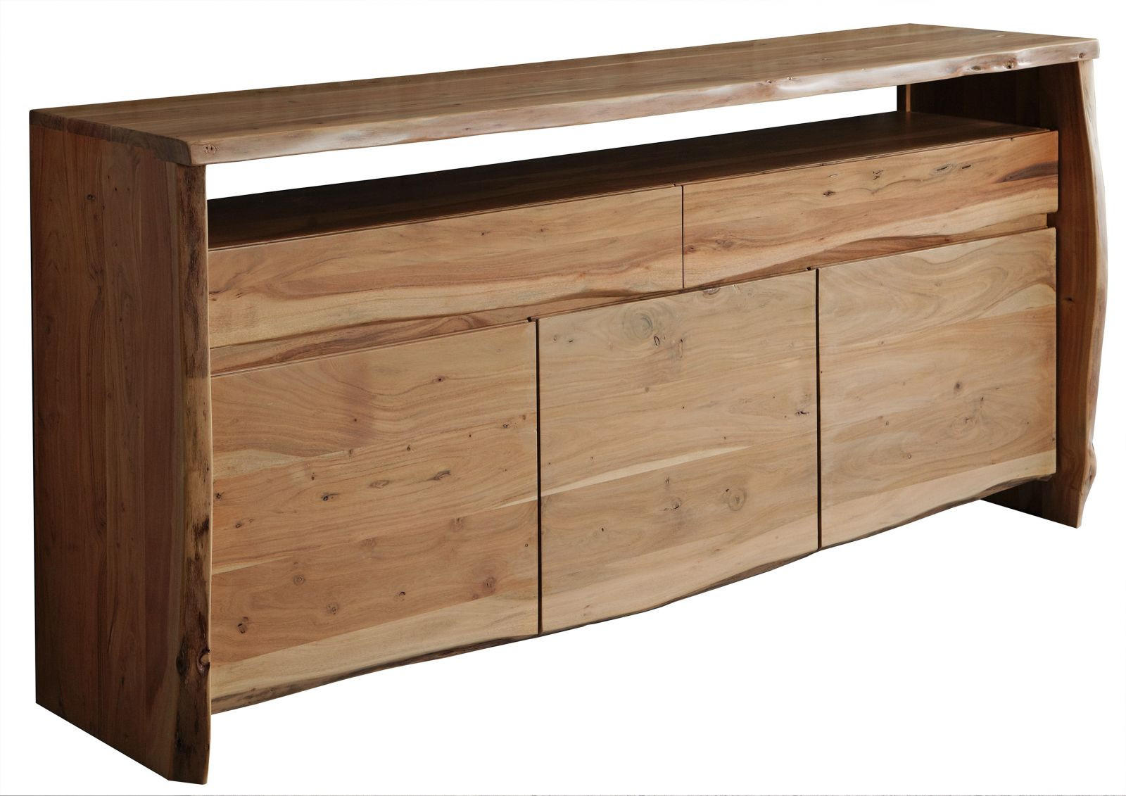 SIDEBOARD Akazie 191x45x96 natur lackiert PURE ACACIA #102 - Naturfarben, Holz (191/96/45cm) - Massivmoebel24