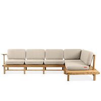 LOUNGESOFA ATREDA rechts - Creme, Holz/Textil (300/80/175cm) - KONSIMO®