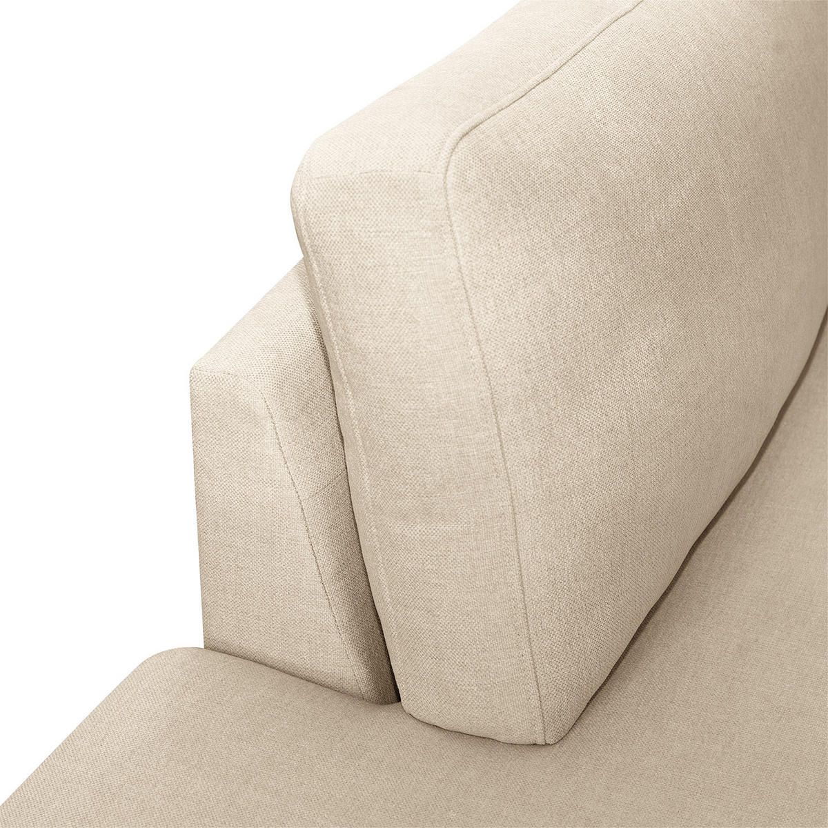 ECKSOFA mit Ottomane - Eichefarben/Creme, Eichenholz/Textil (287/219cm) - home24