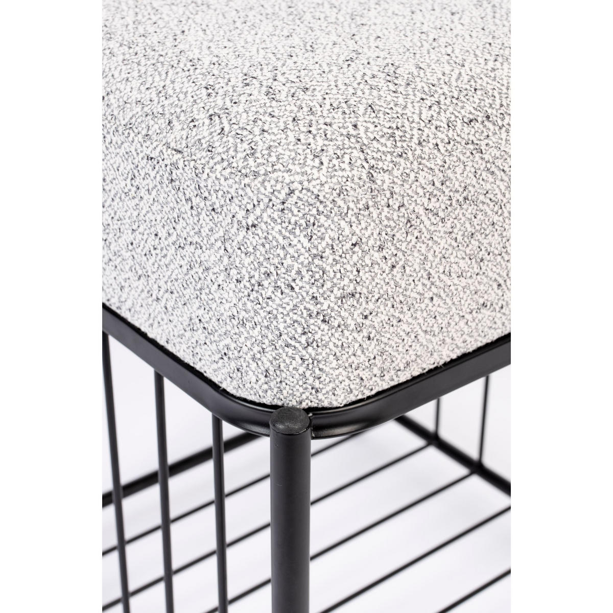 DESIGN-HOCKER - Heathergrau - Hellgrau/Grau, Textil (35/45/35cm) - Drawer