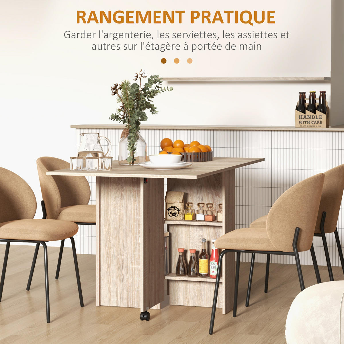 ESSTISCH Naturholz 1 Stück - Beige, Kunststoff (140/75/74cm) - GiPP