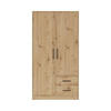 KLEIDERSCHRANK SAM SR3 2-türig 100 / 190 / 56 cm Eiche Artisan - Eiche Artisan, Holzwerkstoff (100/190/56cm) - Deine Möbel 24