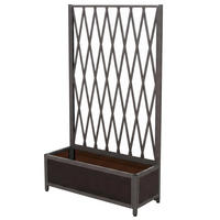 RANKGITTER Grau - Grau, Metall (90/152/35cm) - MCW