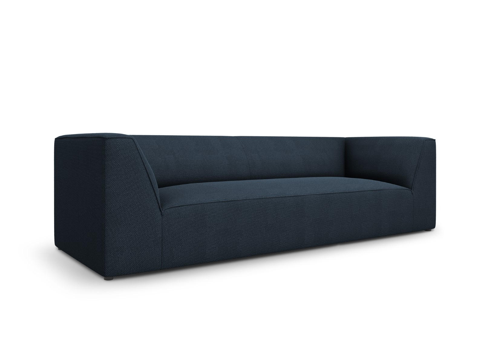 SOFA Ruby aus strukturiertem Stoff marineblau 3 Sitzplätze - Blau, Textil (93/69/232cm) - Micadoni