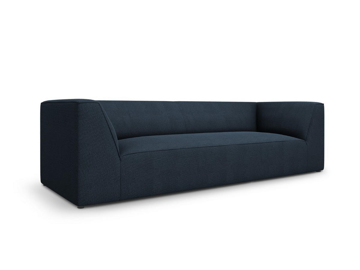 SOFA Ruby aus strukturiertem Stoff marineblau 3 Sitzplätze - Blau, Textil (93/69/232cm) - Micadoni