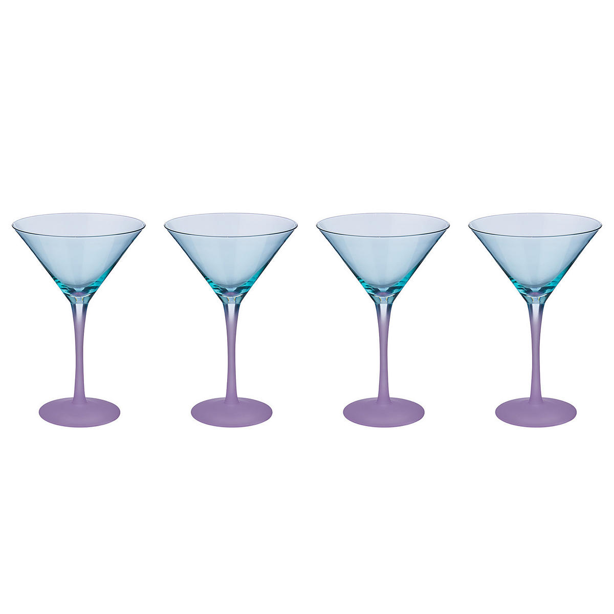 MARTINI-GLAS (4er Set) Cocktail Night - Türkis, Glas (0.24L) - BUTLERS