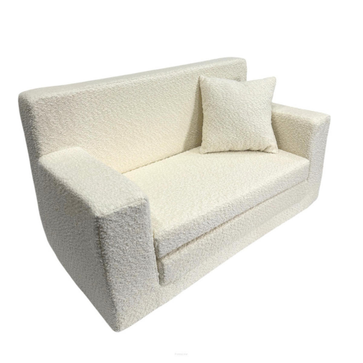 KINDERSOFA David – Stilvoller Komfort für das Kinderzimmer - In den Trendfarben - Beige, Textil (83/47/43cm) - Fortisline