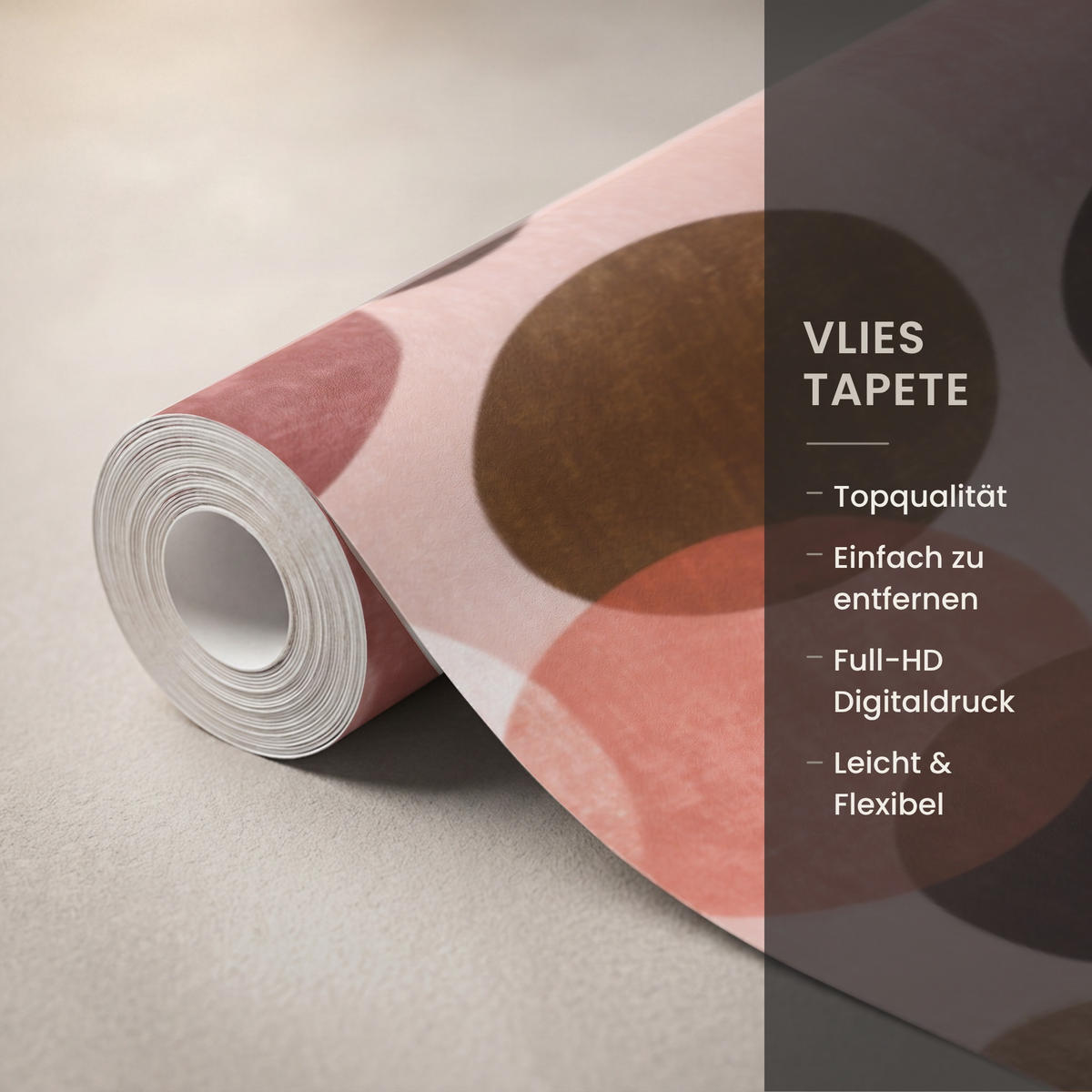 TAPETE - Kreise - Modern - Farbenfroh - 280x200 cm - Multicolor, Papier (280/200cm) - OnlyWow
