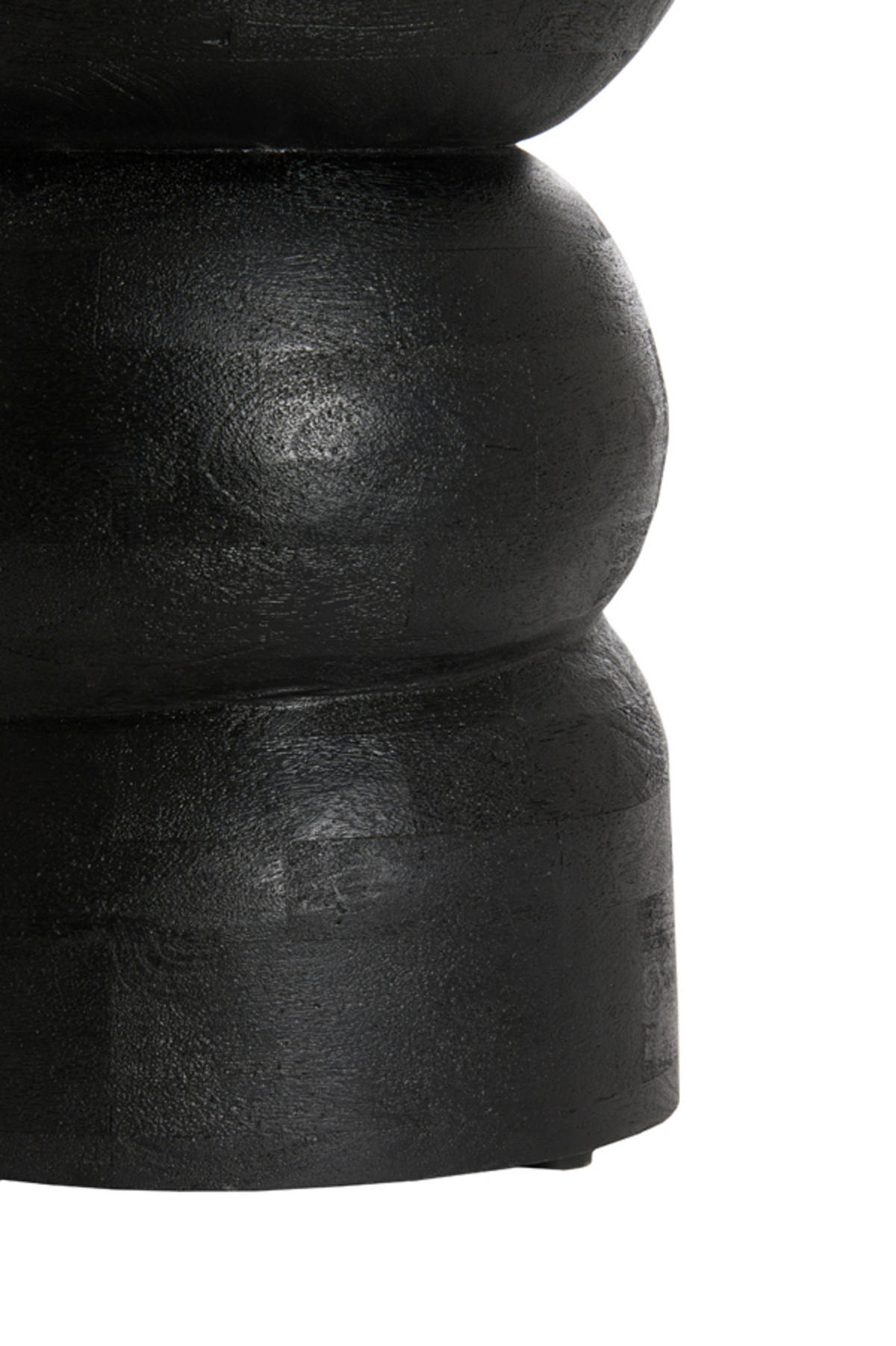 BEISTELLTISCH Azalio Schwarz Ø35/45 cm - Schwarz, Holz (35/35/45cm) - Light & Living