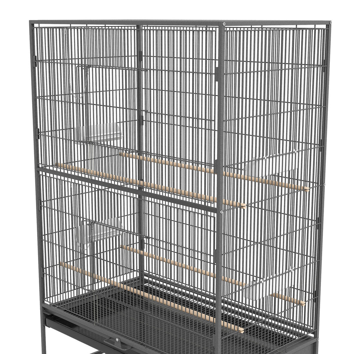 VOGELKÄFIG DE-10975 Grau - Grau, Metall (57/153/94cm) - ComfortXL