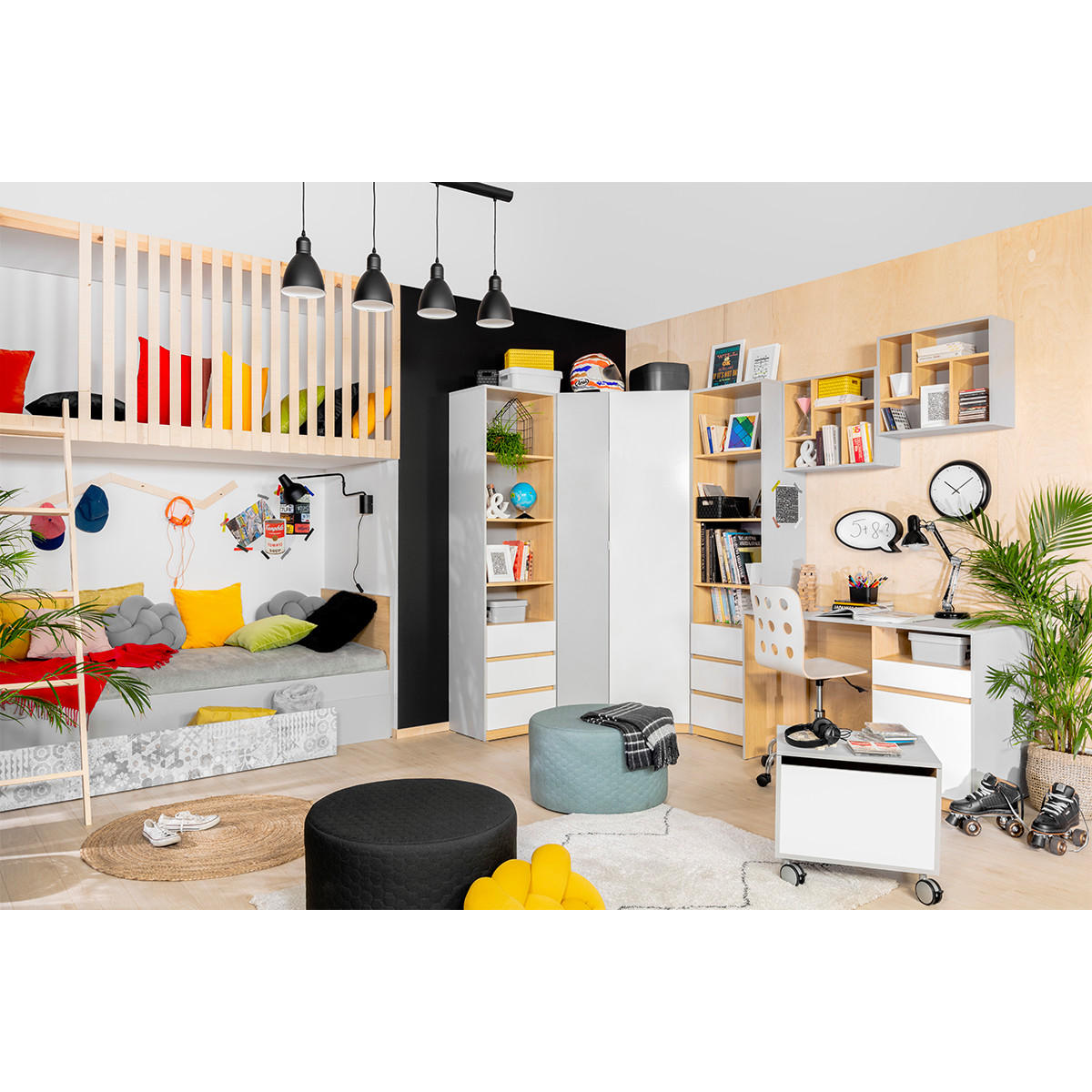 BETT 90/200 Pop Grau - Grau, Holzwerkstoff (90/200cm) - Petits-meubles