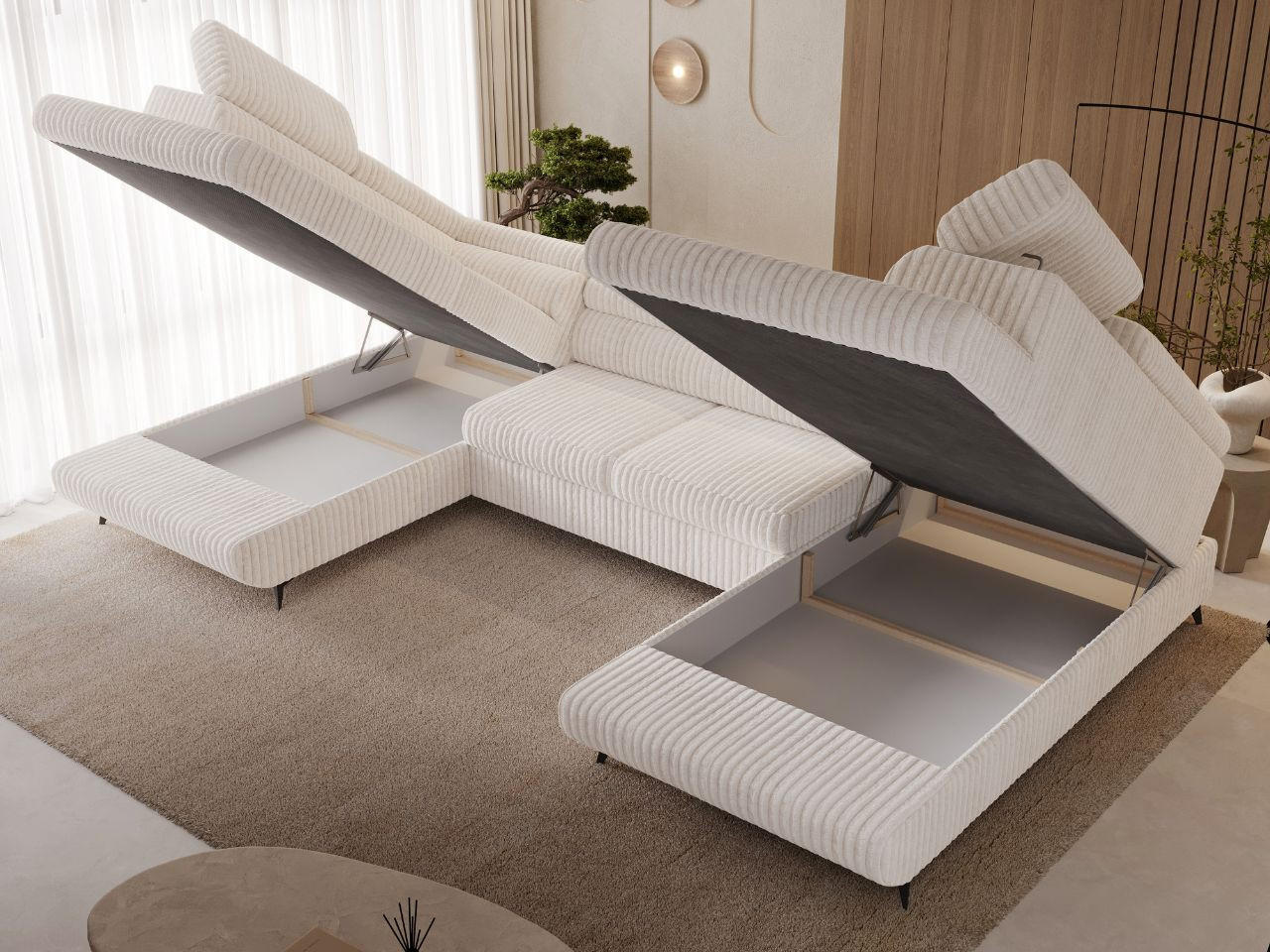 Graingold Ecksofa Creme 322x190 cm