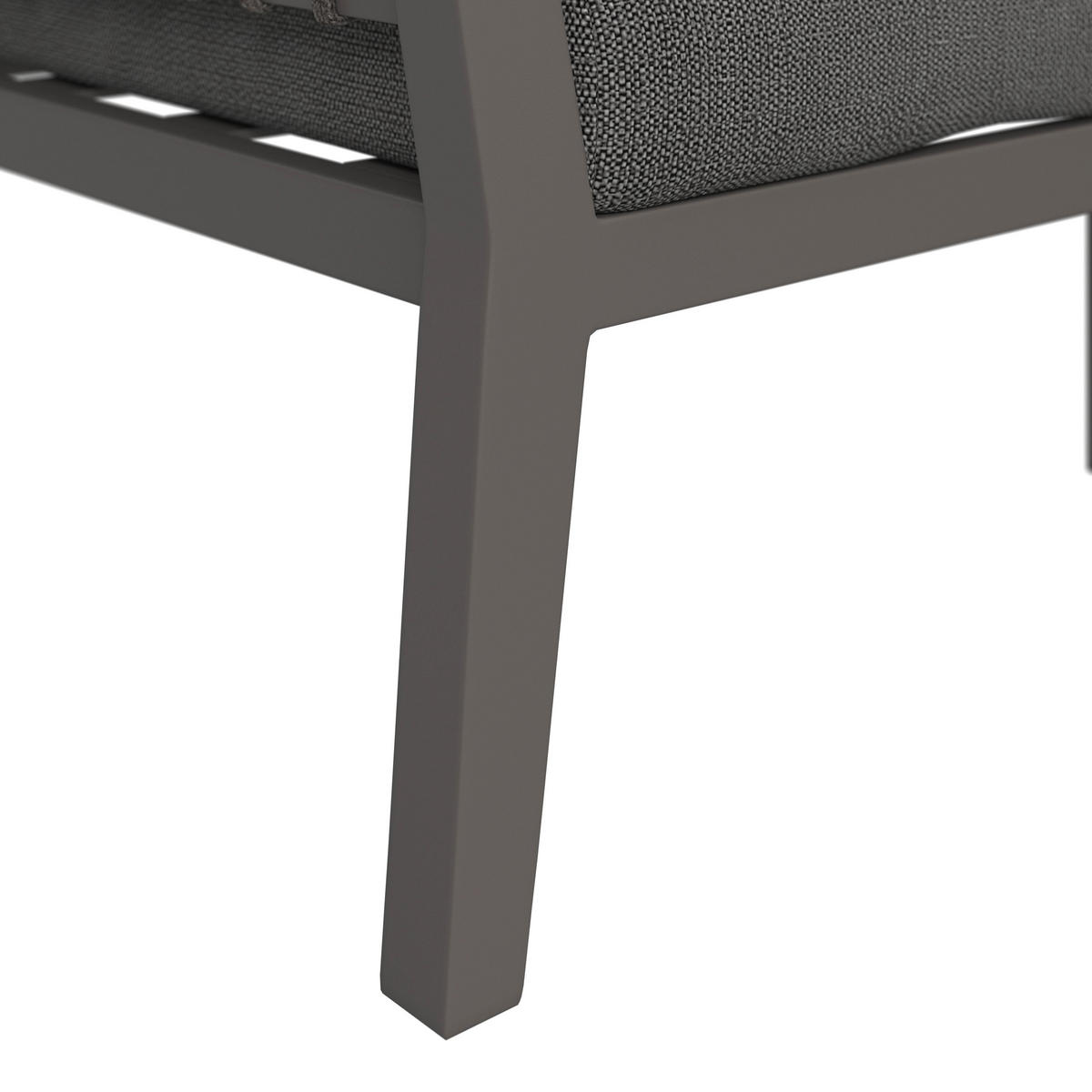 LOUNGEGARNITUR Malou Grau Outdoorstoff/Metall +Abdeckung - Dunkelgrau, Metall