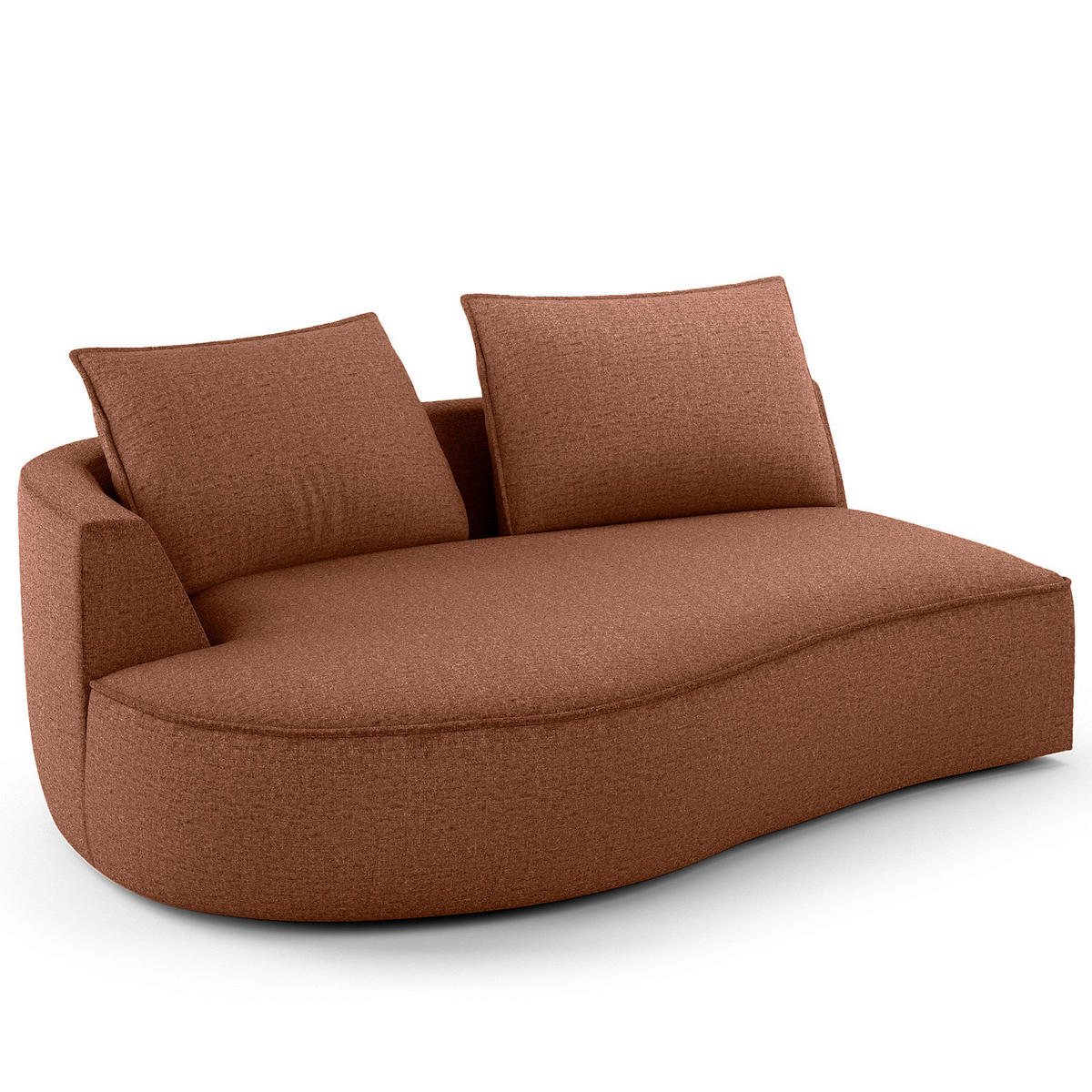 OTTOMANE - modular - Beige/Schwarz, Kunststoff/Textil (196/82/146cm) - home24