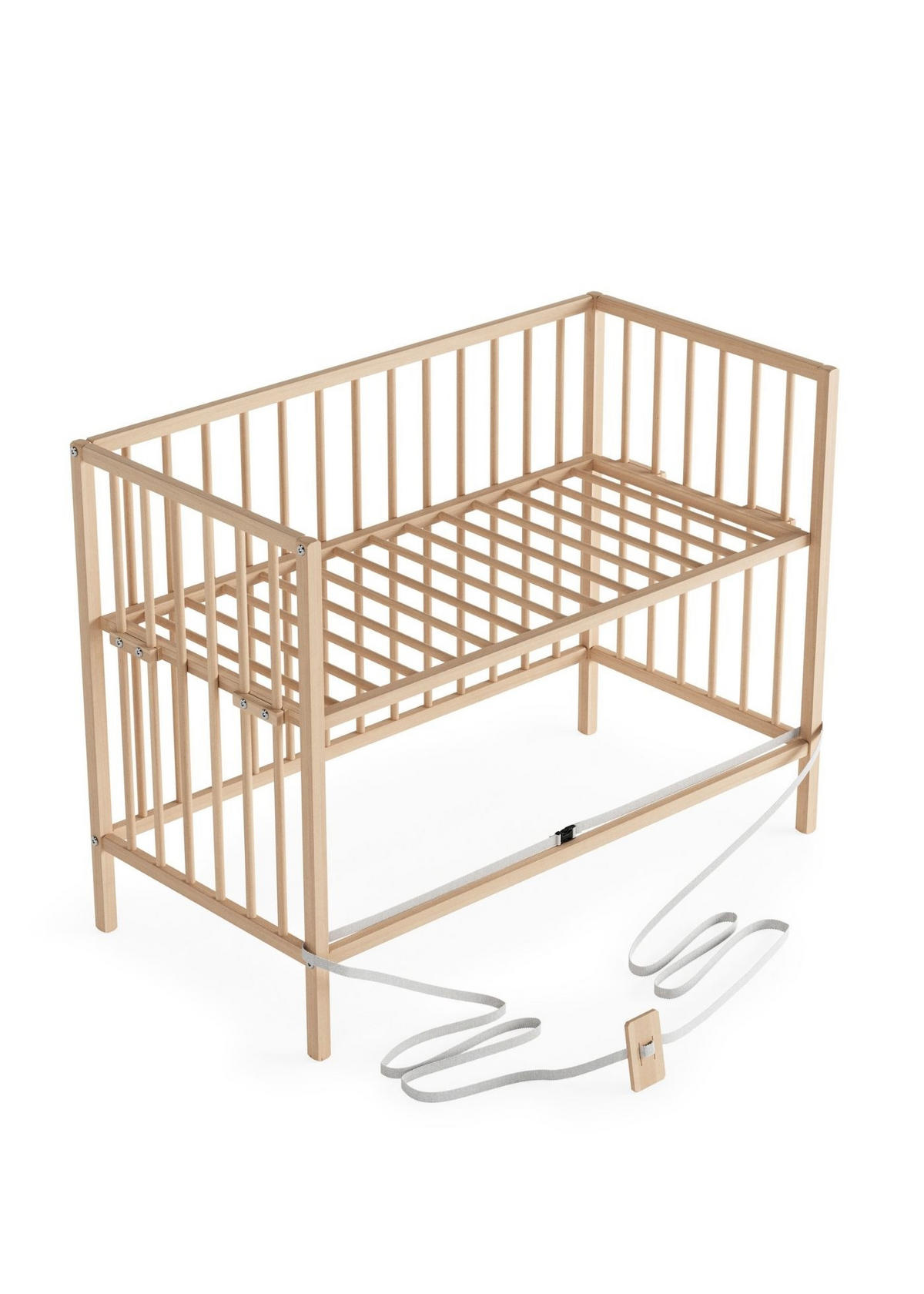 BEISTELLBETT 60x120 cm mit Umbauseite - natur - Dreamy 4 in 1 Bett - Naturfarben, Holz (120/90/60cm) - Sämann – make a difference.