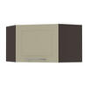ECKHÄNGESCHRANK Kvantum W10/60/36 Vanille Matt / Lava Matt 60 / 60 / 36cm - Dunkelgrau/Creme, Holz/Holzwerkstoff (60/36/60cm) - Feldmann-Wohnen