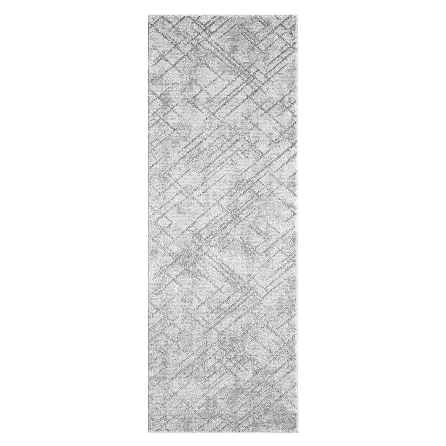 KURZFLOR-TEPPICH Antik 245 Grau 80x300 cm - Grau, Textil (80/300cm) - carpet city