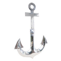 WANDDEKORATION ANCHOR Metall Silber 70 cm - Silberfarben, Metall (45/70/3cm) - riess-ambiente