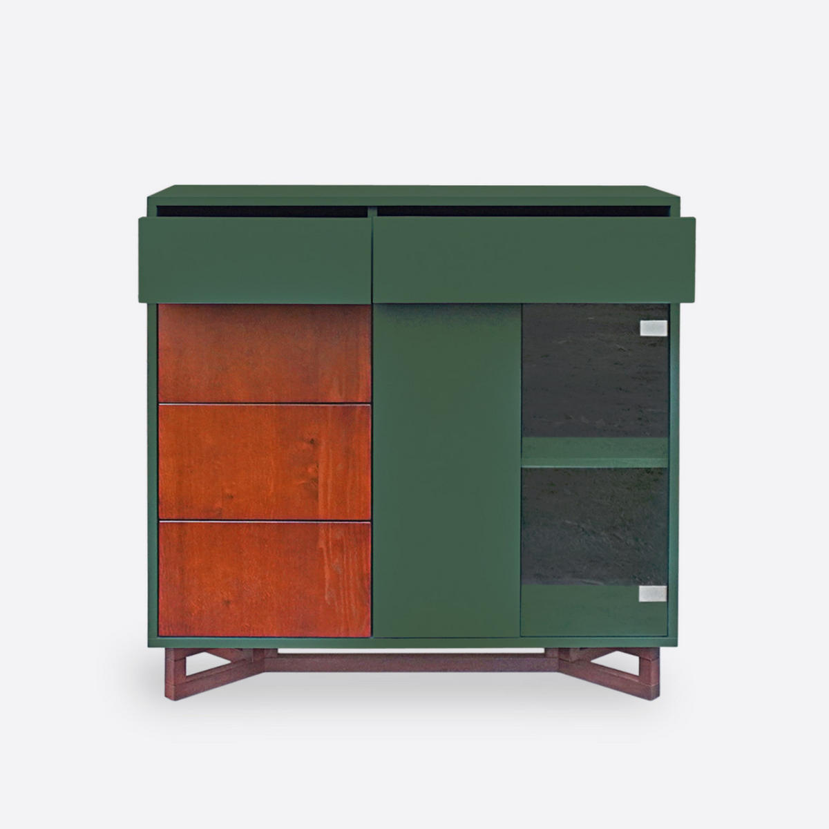 HOLZKOMMODE mit Schubladen und laminierter Platte NORD - Eichefarben, Holz (120/95/45cm) - Rawood Furniture