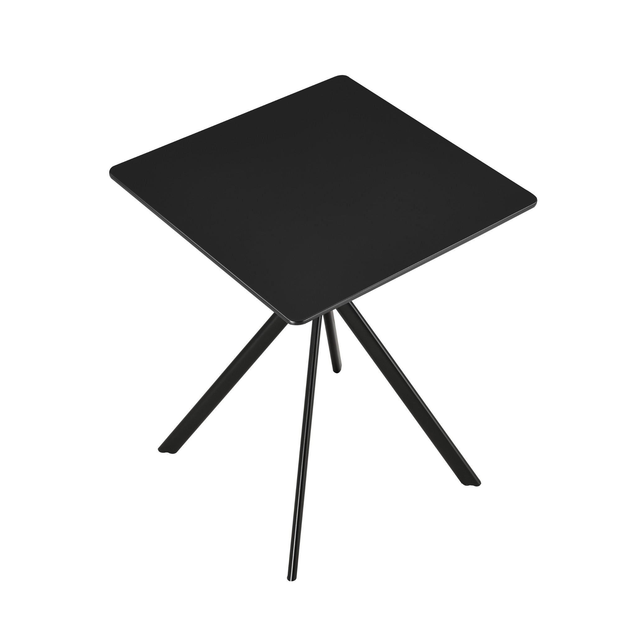 ESSTISCH Ankara - Schwarz, Holzwerkstoff/Metall (60/60/75cm) - [en.casa]