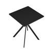 ESSTISCH Ankara - Schwarz, Holzwerkstoff/Metall (60/60/75cm) - [en.casa]