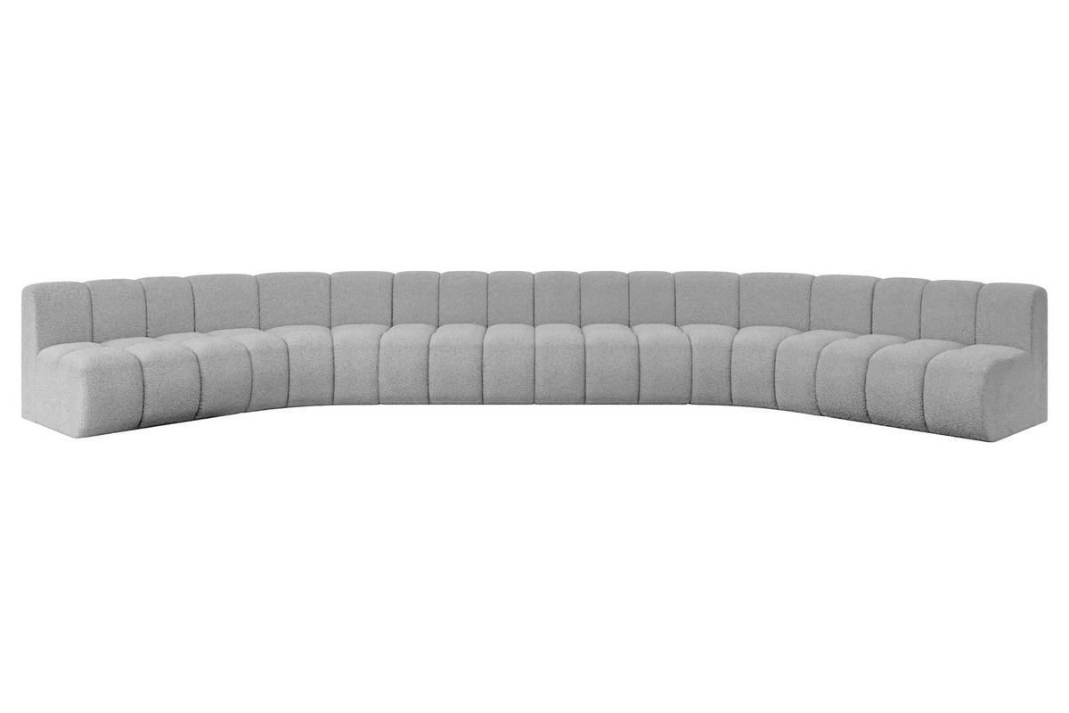 WOHNLANDSCHAFT modulares Sofa Montra-U2 - 581x174x70 cm Hellgrau - Hellgrau, Holzwerkstoff/Textil (581/70/174cm) - ALTDECOR