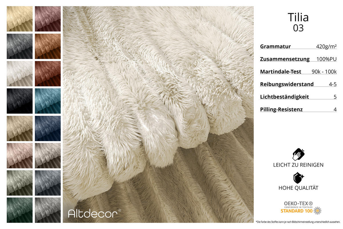 BOXSPRINGBETT mit Matratze H3|H4 und Lattenrost - TOLO KING 140x200 Cord - Creme - Champagner, Holzwerkstoff (140/200cm) - ALTDECOR