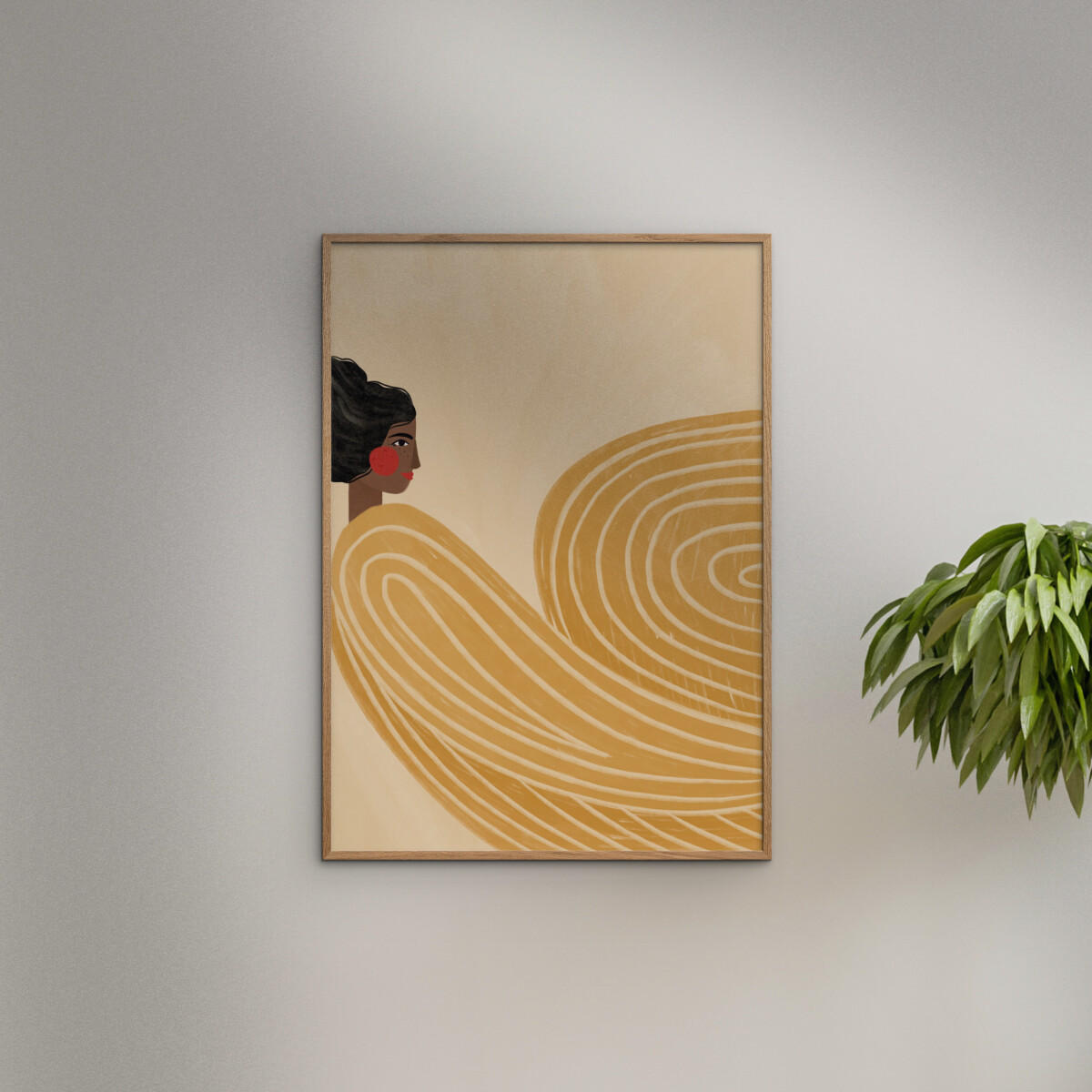 POSTER Bea Muller - The Woman With the Yellow Stripes - Gelb, Papier (50/70/0.1cm) - Poster&Frame