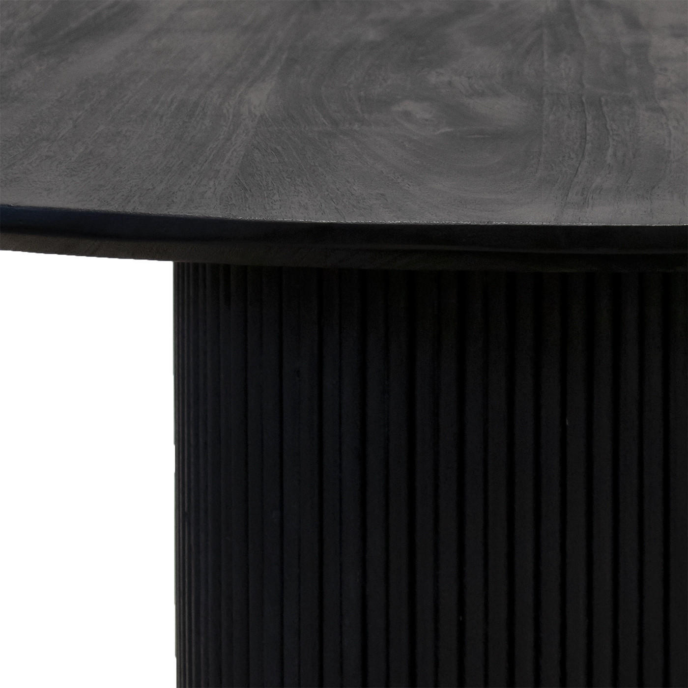 ESSTISCH oval aus Mangoholz 220cm, schwarz - Schwarz, Holz (220/100/76cm) - Giga Meubel