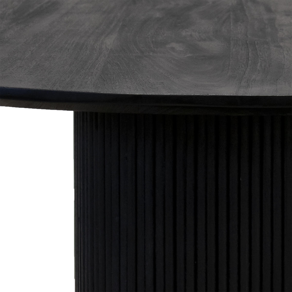 ESSTISCH oval aus Mangoholz 220cm, schwarz - Schwarz, Holz (220/100/76cm) - Giga Meubel