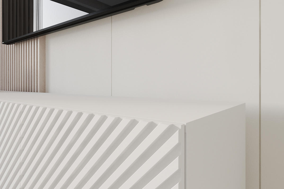 LOWBOARD ZENO-W 2x100x40x41 cm - Weiß - Weiß, Holzwerkstoff (200/40/41cm) - ALTDECOR