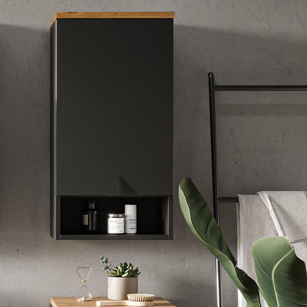 Thumbnail - Vicco Badschrank, Anthrazit, Holzwerkstoff, 4 Fächer, Rechteckig, 40x77.5x27 cm, Badezimmer, Badezimmerschränke, Hängesc...