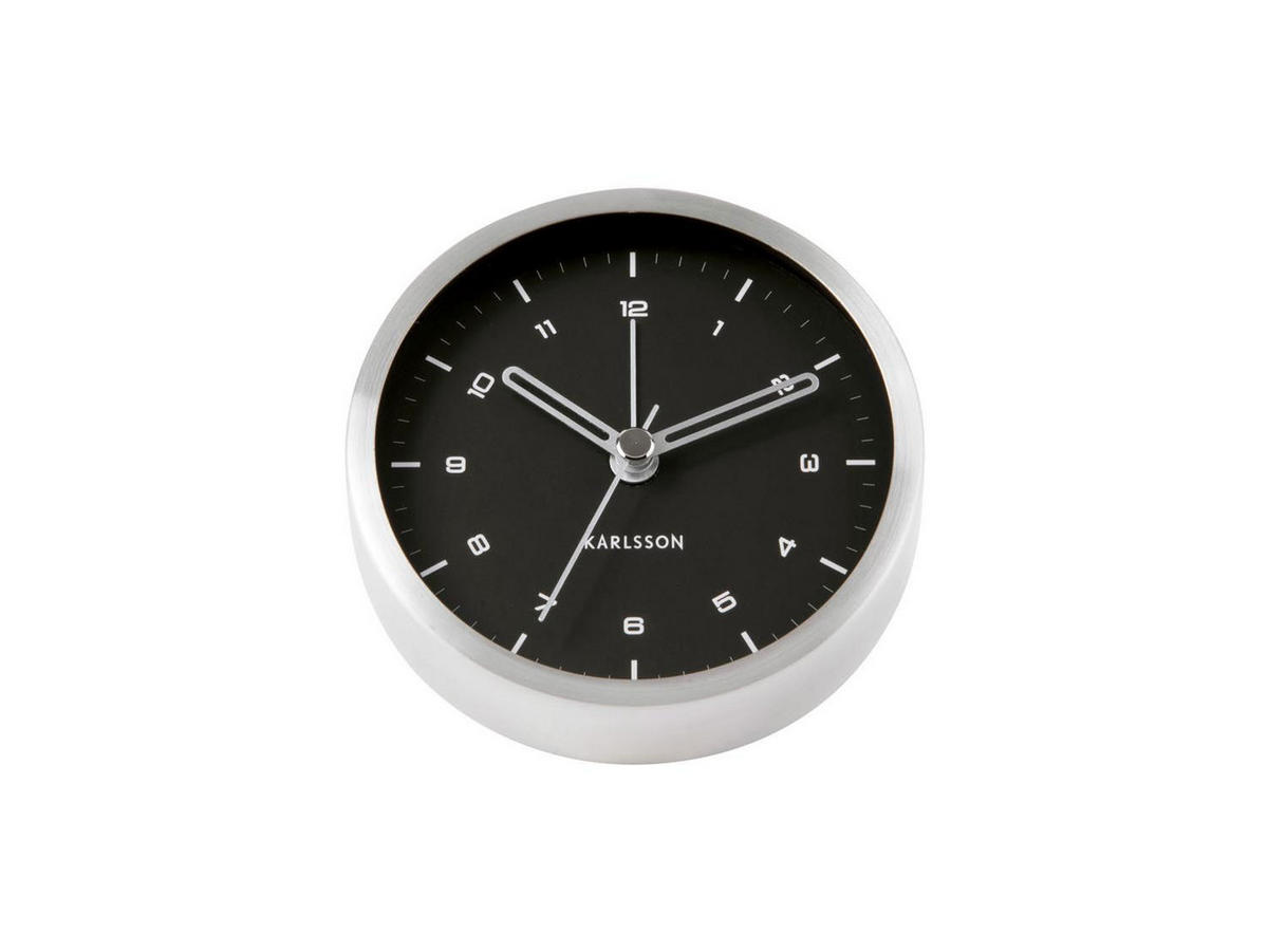 WECKER Weiß 9/9 cm - Weiß, Metall (9/9/3cm) - KUNSTLOFT