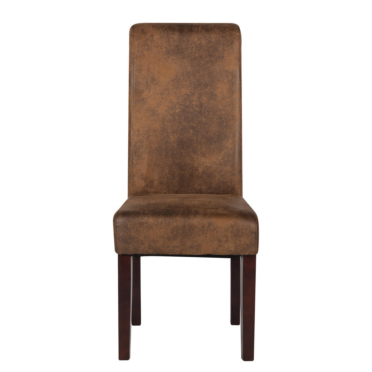 POLSTERSTUHL (2er-Set) - Braun - Microfaser - Gummibaum - 47 x 108 x 64 cm - Braun, Holz/Textil (47/108/64cm) - home24