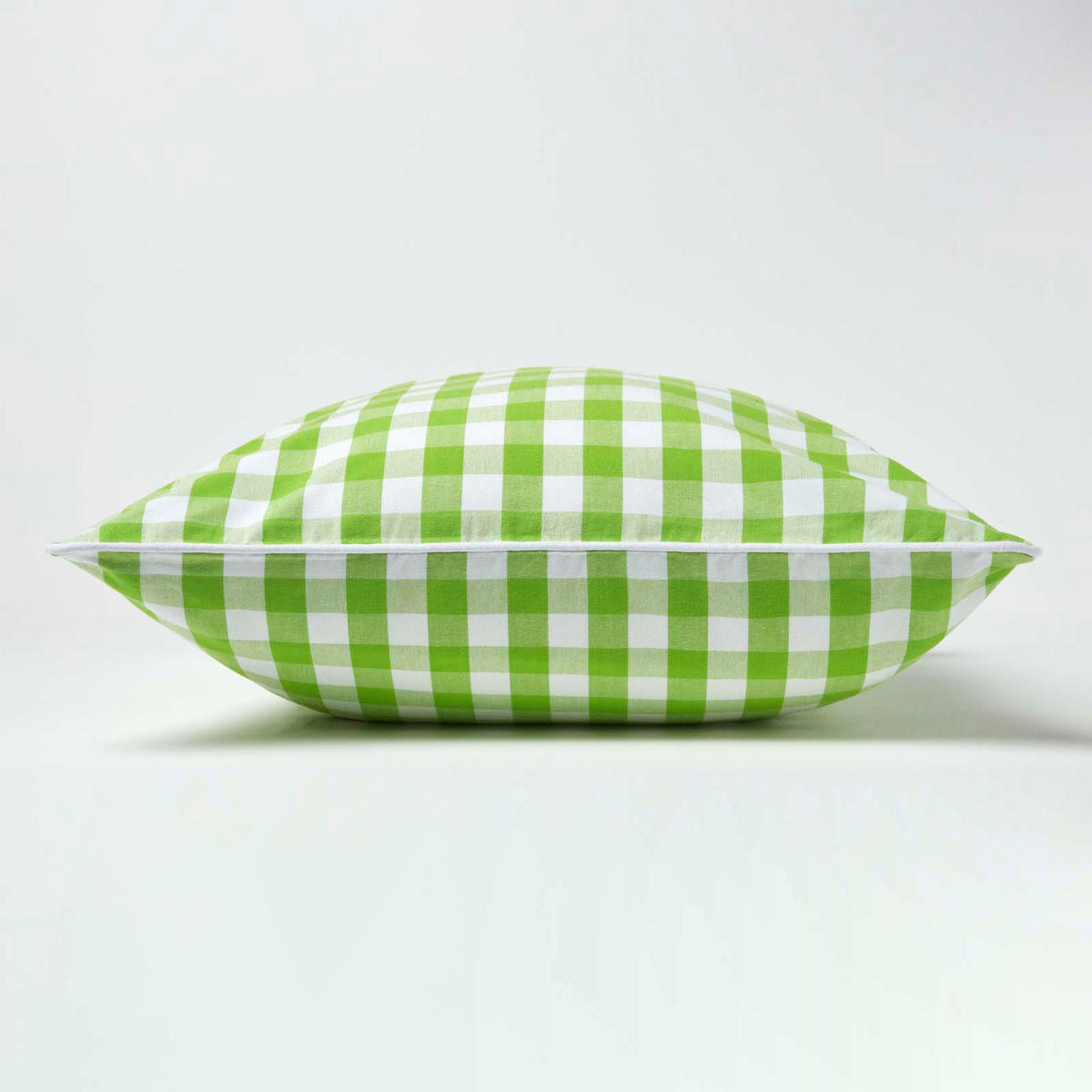 KISSENHÜLLE Karo-Muster 45/45 cm, 100% Baumwolle - Grün, Textil (45/45cm) - Homescapes