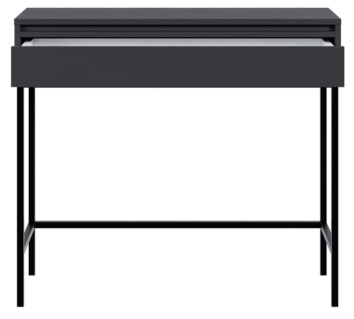 KONSOLENTISCH Evo Schwarz mit Metallgestell 90 cm - Anthrazit/Schwarz, Holzwerkstoff/Metall (34/90/79cm) - Selsey