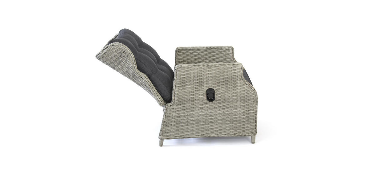 DININGLOUNGE-SET Canelli Grau Polyrattan für 7 Personen - Grau, Naturmaterialien - bellavista - Home & Garden