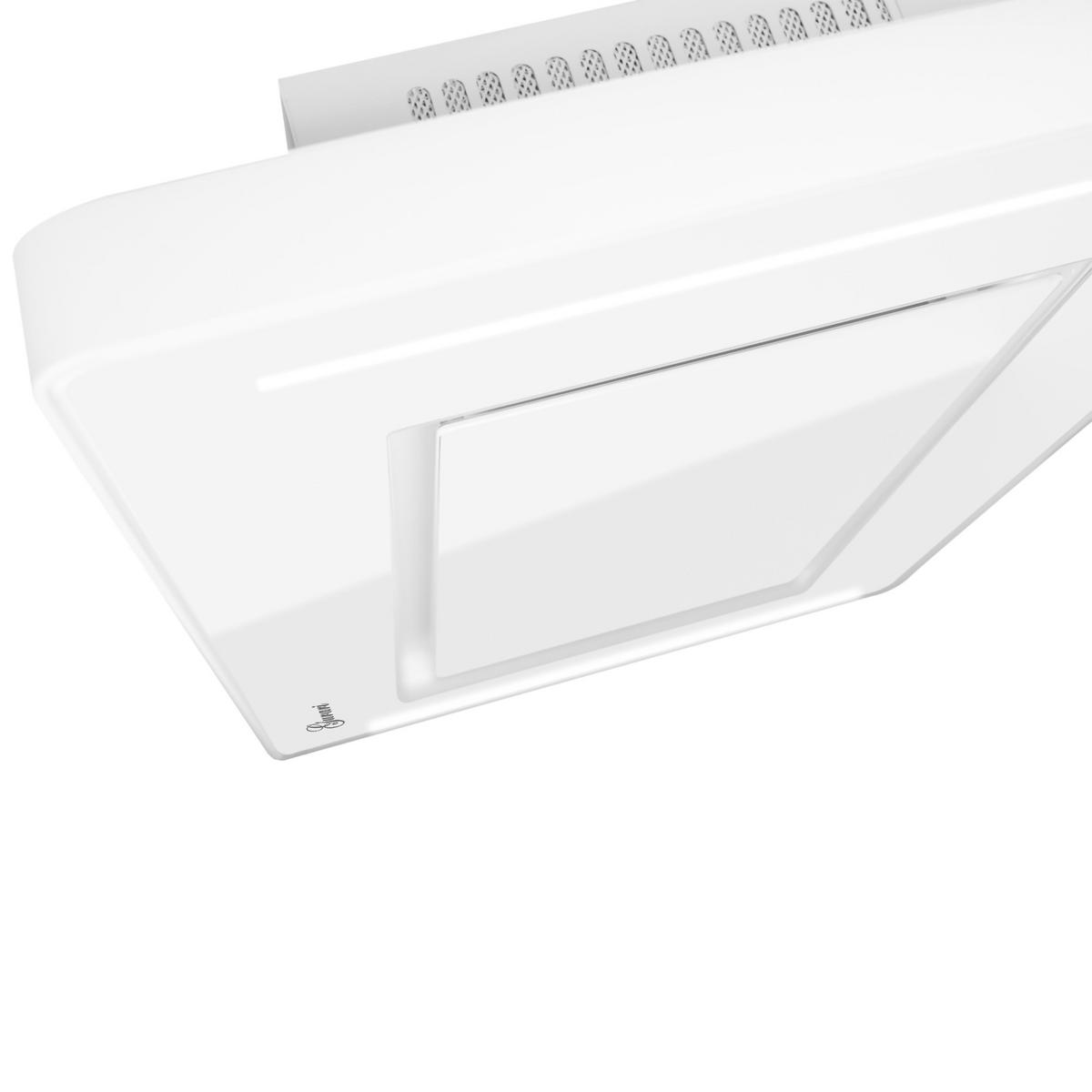 DUNSTABZUGSHAUBE-DECKENHAUBE GCH 790 WH Diamond 90 cm Wei& Umluft 850 m³/h - Weiß, Glas/Metall (89.5/17/53cm) - Gurari