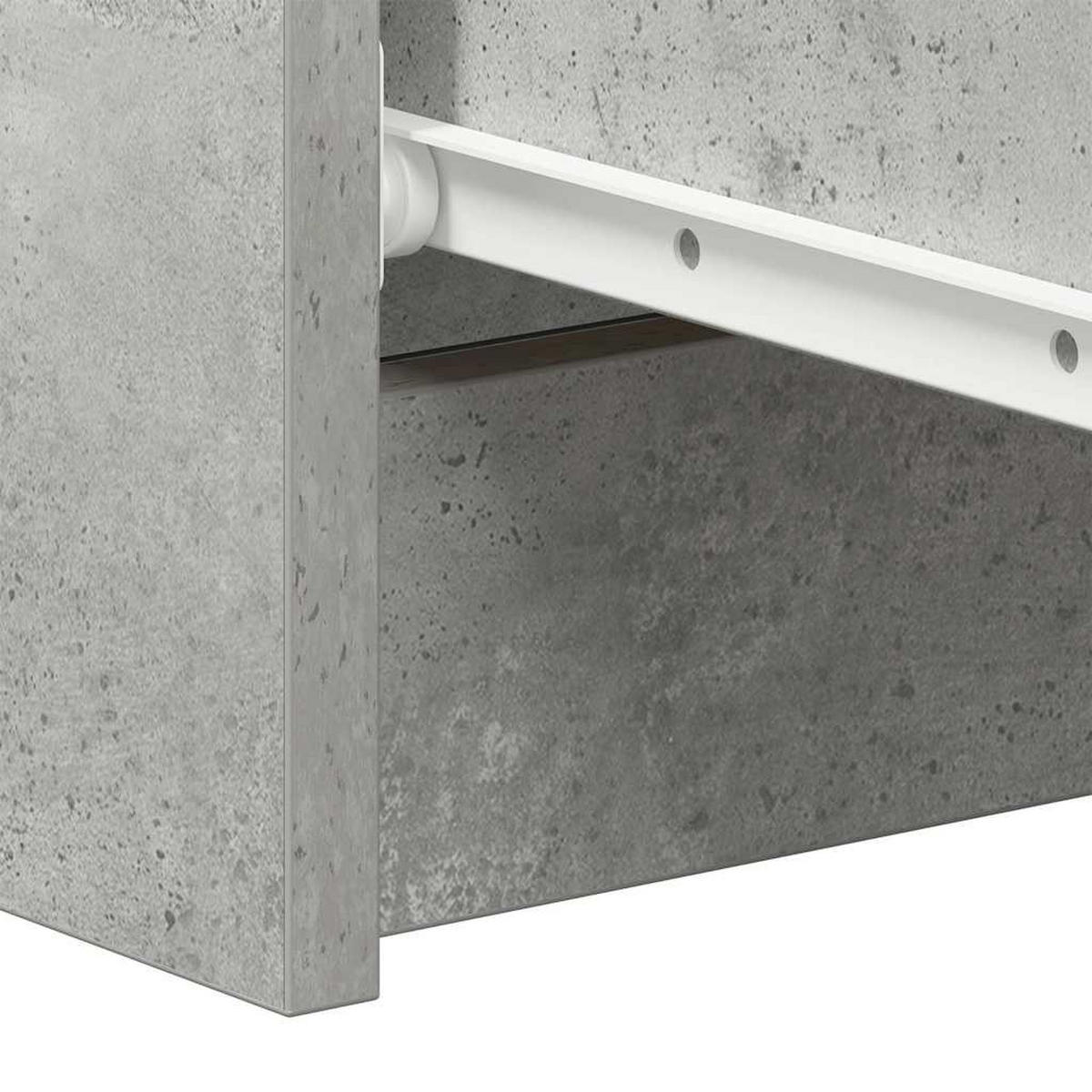 SIDEBOARDS mit 4 Schubladen 60/35/98,5 cm aus Holzwerkstoff Betongrau - Hellgrau/Schwarz, Holz (60/98.5/35cm) - vidaXL