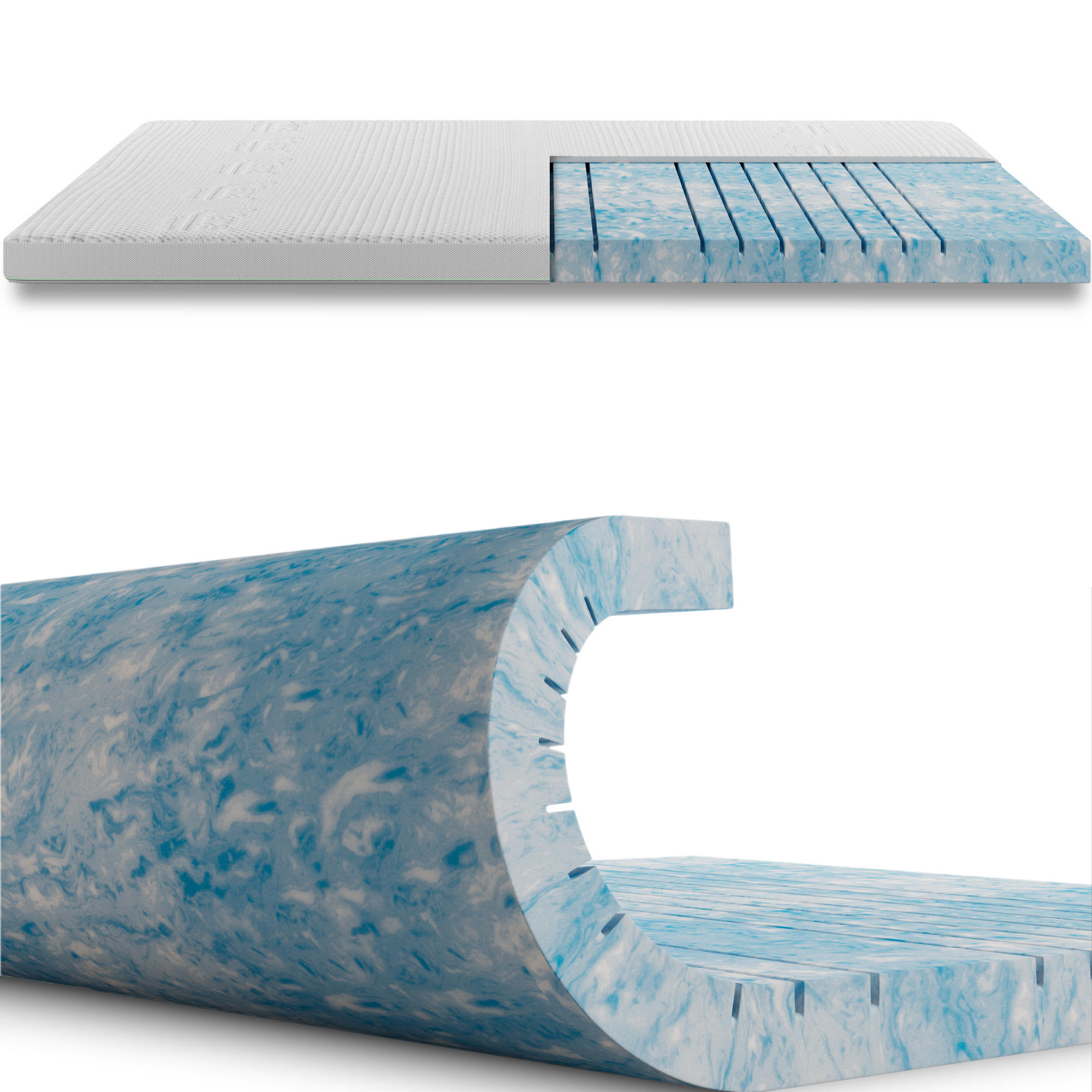 TOPPER 120/200 cm DreamWave 7-Zonen - Weiß, Textil (120/200cm) - wonello