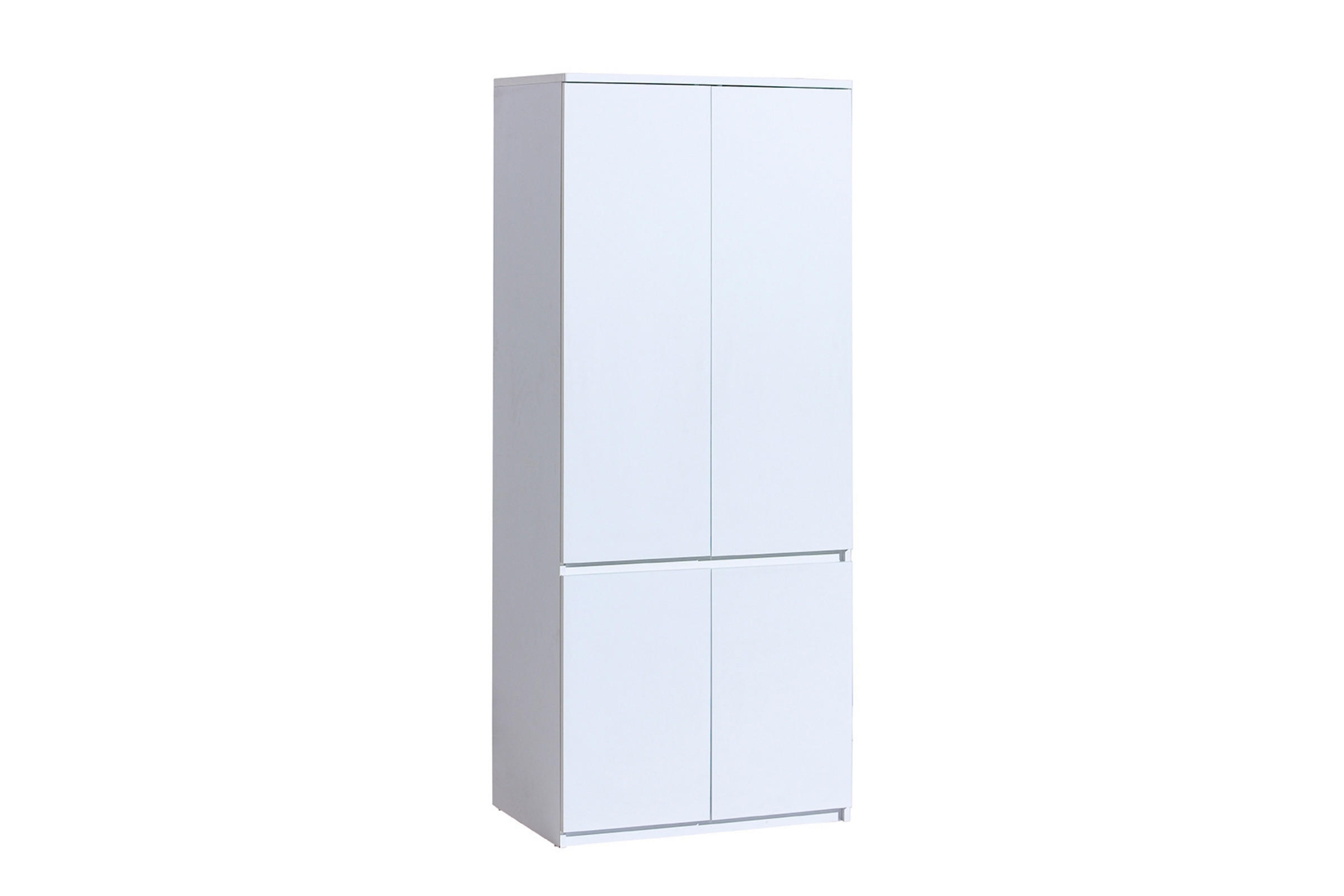 Deine Möbel 24 Kleiderschrank Weiß 80x195x52 cm