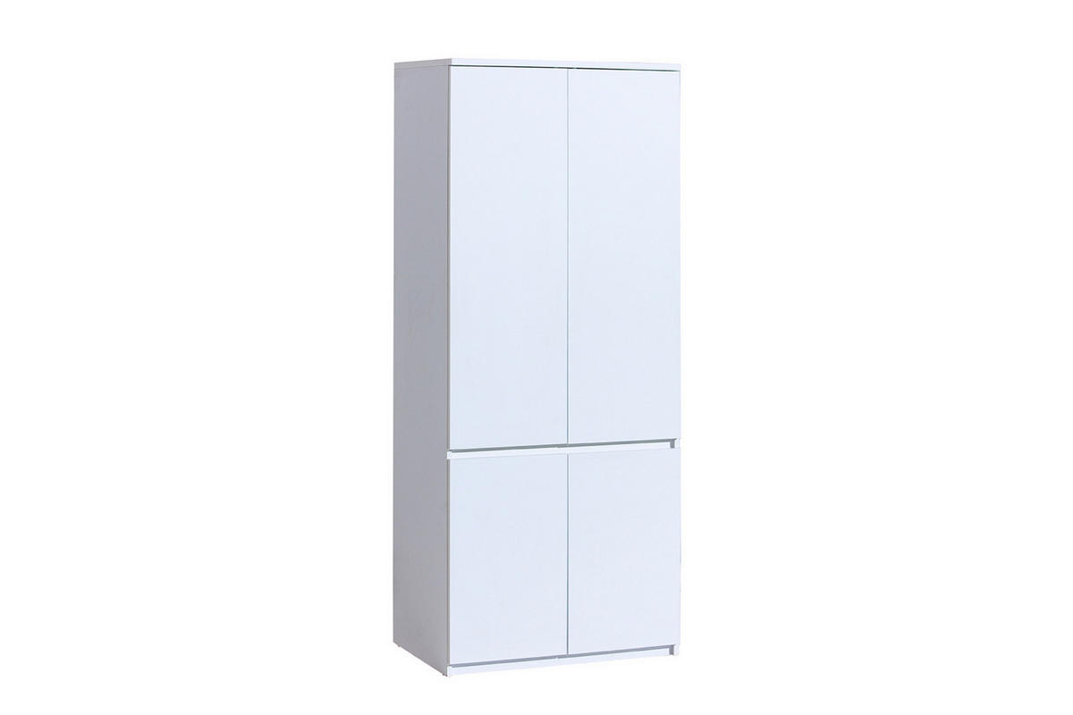 KLEIDERSCHRANK ARCO 01 80 cm in Weiß Arctic Matt - Weiß, Holzwerkstoff (80/195/52cm) - Deine Möbel 24