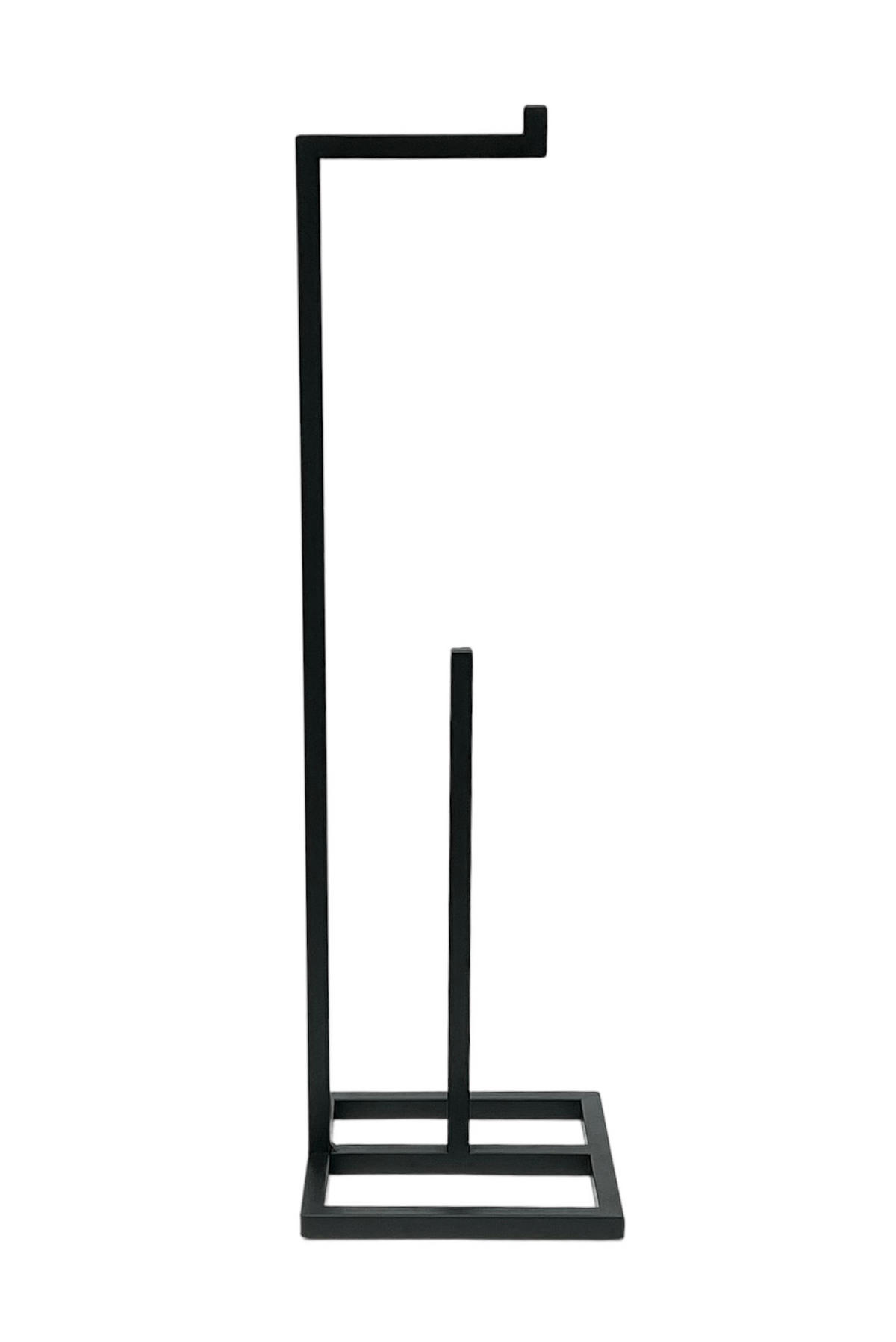TOILETTENPAPIERHALTER Stehend Schwarz Metall 96459 - Schwarz, Metall (20/70/20cm) - DanDiBo
