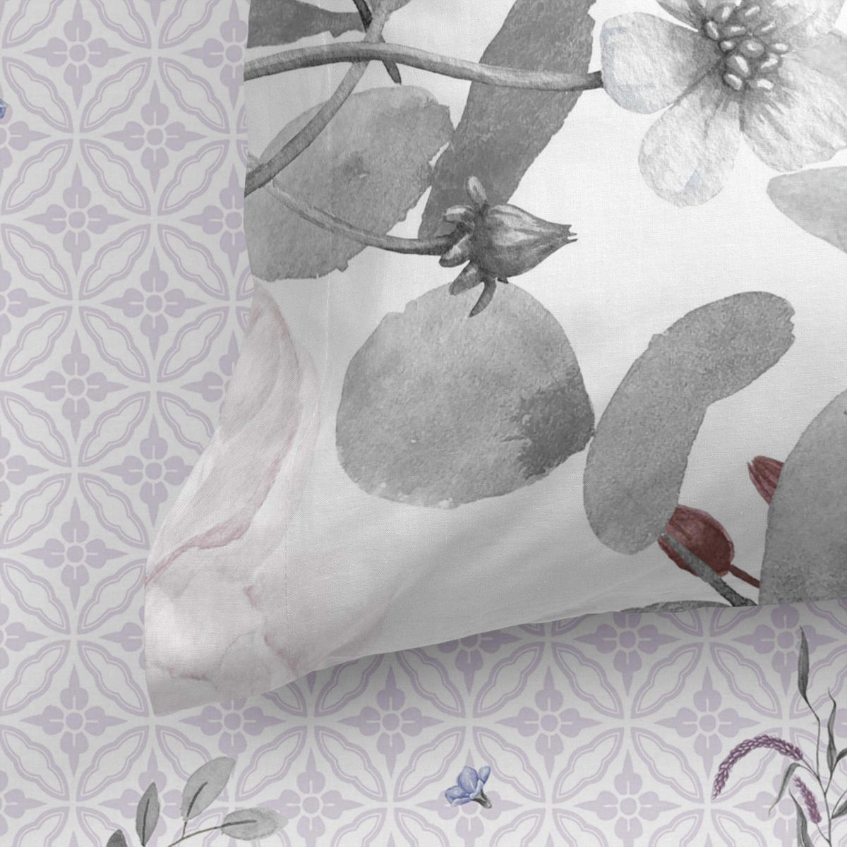 SPANNBETTTUCH delicate bouquet 140x200x32 cm mehrfarbig - Multicolor, Textil (140/200cm) - Happy Friday